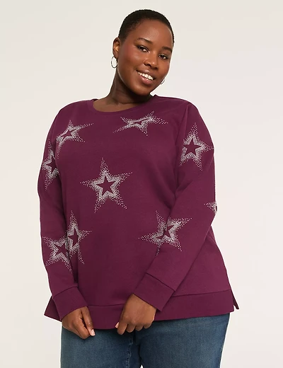 Rhinestone Star Graphic Sweatshirt