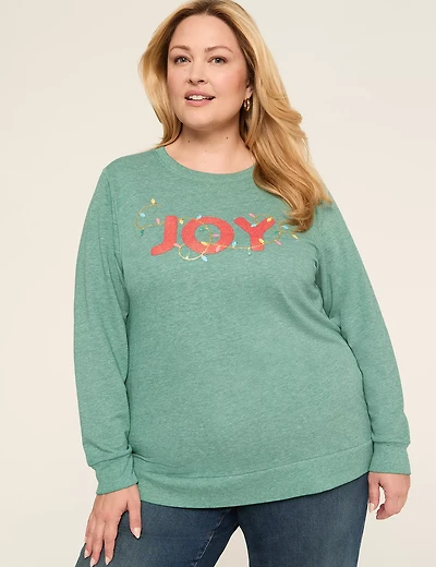 Glitter Joy Graphic Sweatshirt