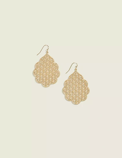 Goldtone Filigree Drop Earrings
