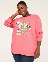 Mickey & Minnie Mistletoe Graphic Sweatshirt