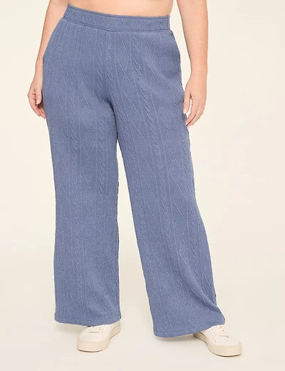 LIVI Textured Sweater Knit Straight Leg Pant