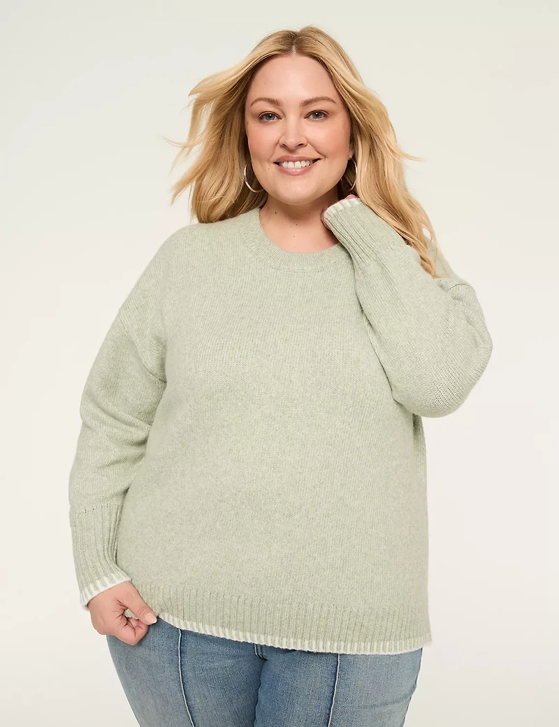 Long-Sleeve Crew-Neck Sweater