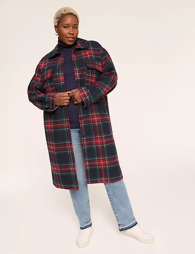 Plaid Long Shacket