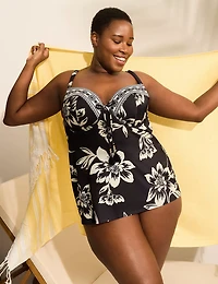 Underwire Balconette Tassel Tie Tankini Top