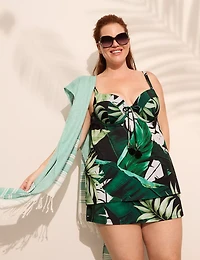 Underwire Balconette Tassel Tie Tankini Top