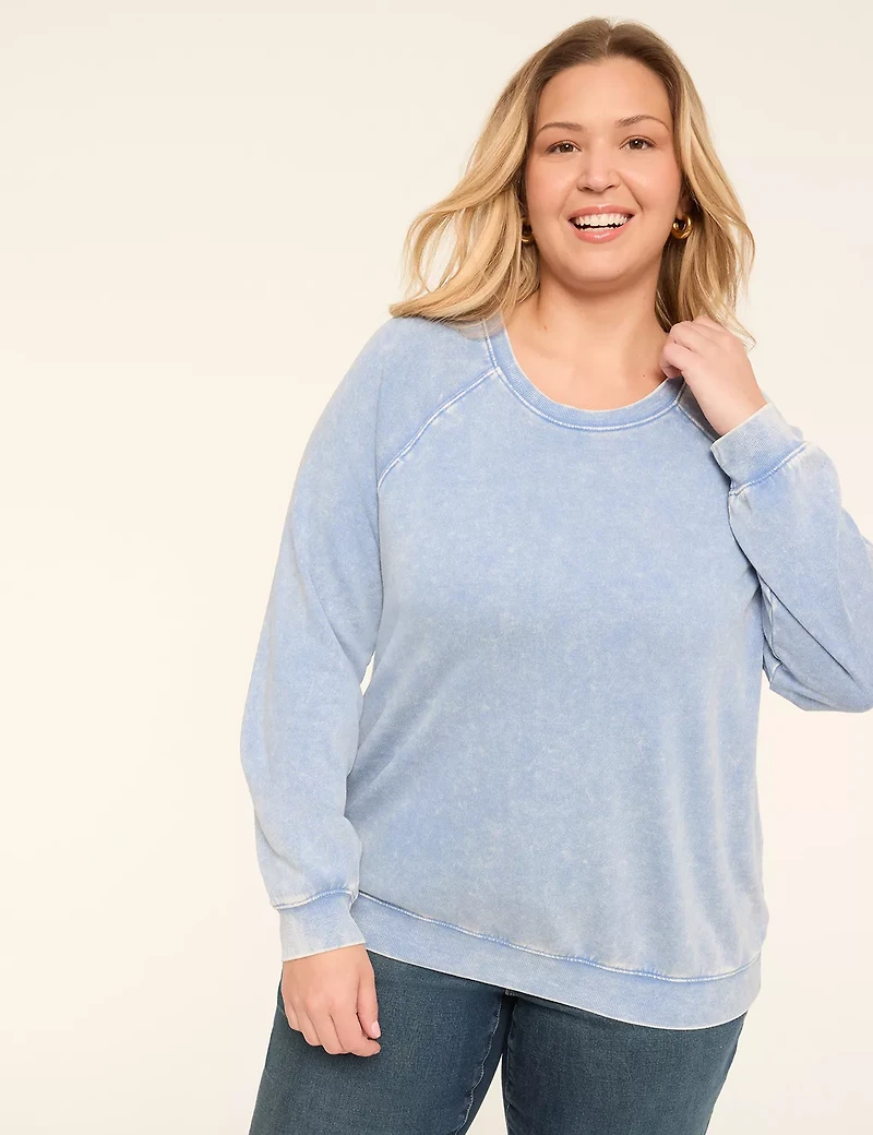 Mineral Wash Crew-Neck Sweatshirt