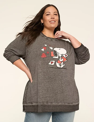 Rhinestone Snoopy Graphic Sweatshirt