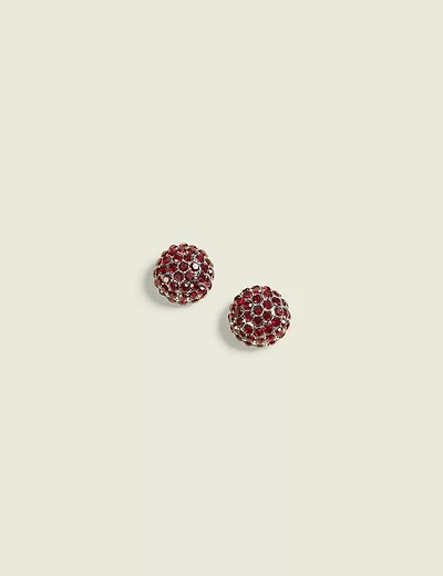Burgundy Pave Studs