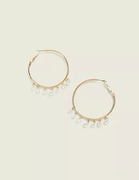 Gold Hoop CZ Earrings