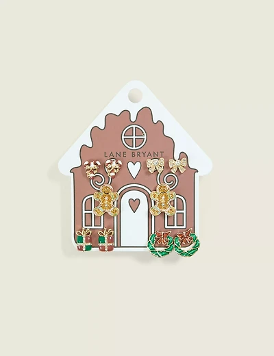 Gingerbread House 5-Pack Earrings