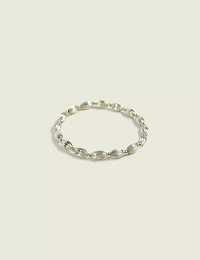Mixed Texture Silvertone Stretch Bracelet