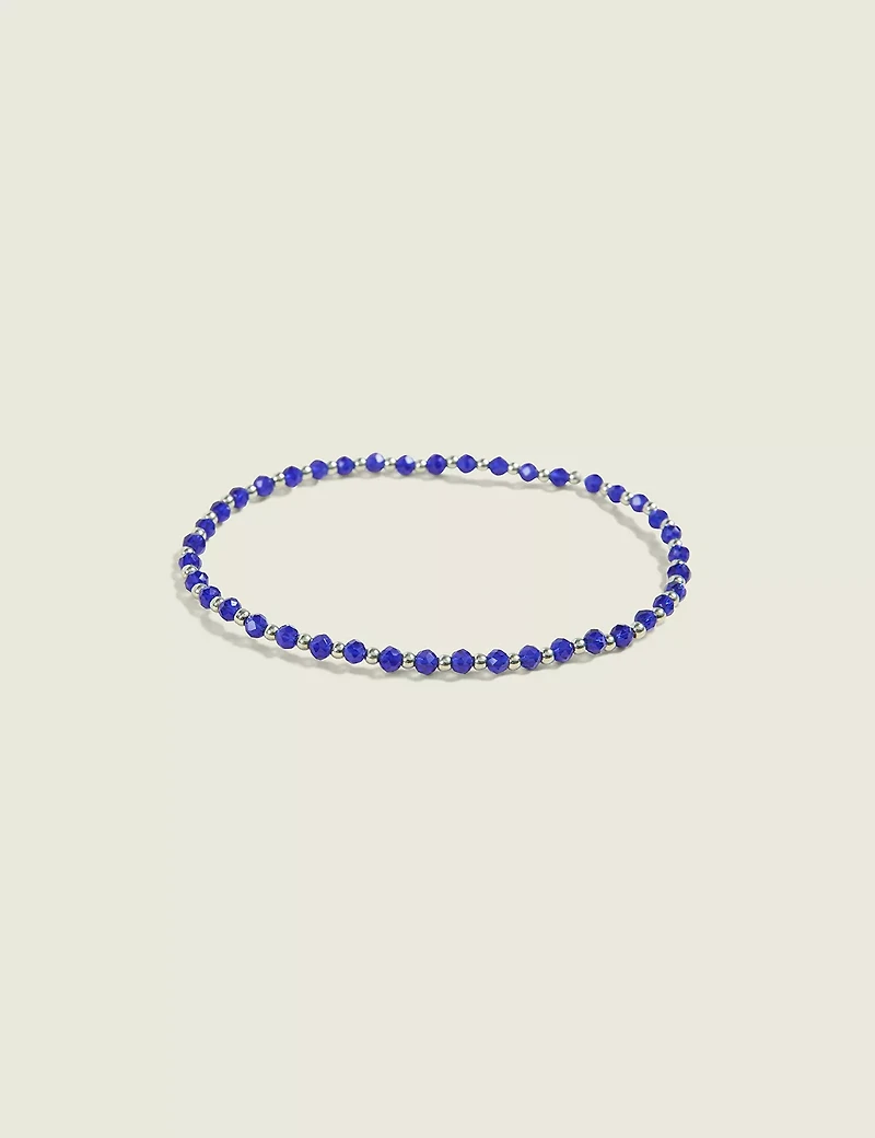 Blue & Silver Stretch Bracelet
