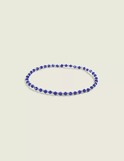 Blue & Silver Stretch Bracelet