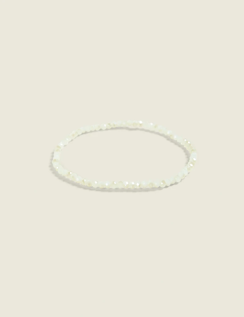 Neutral Beaded Stretch Bracelet