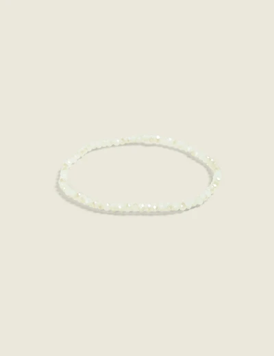 Neutral Beaded Stretch Bracelet