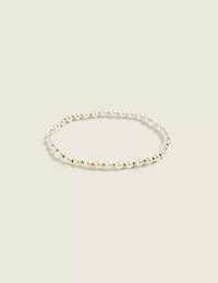 Goldtone & Pearlized Stretch Bracelet