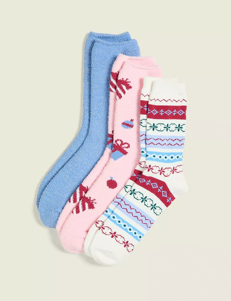 3-Pack Boot Socks - Holiday Whimsy