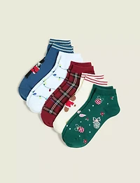 5-Pack Ankle Socks - Shimmer & Gingerbread
