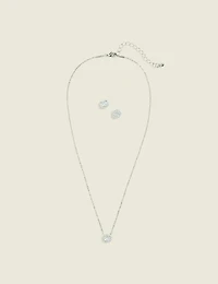 Cubic Zirconia Necklace & Earring Set