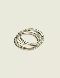 Mixed Metal Bangle Set