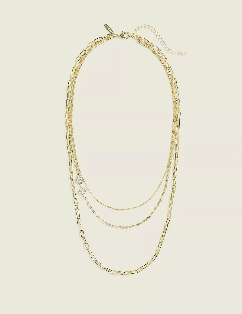 Goldtone Multi-Row Necklace