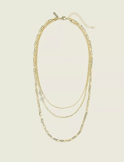 Goldtone Multi-Row Necklace