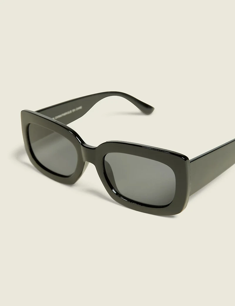 Black Rectangular Sunglasses