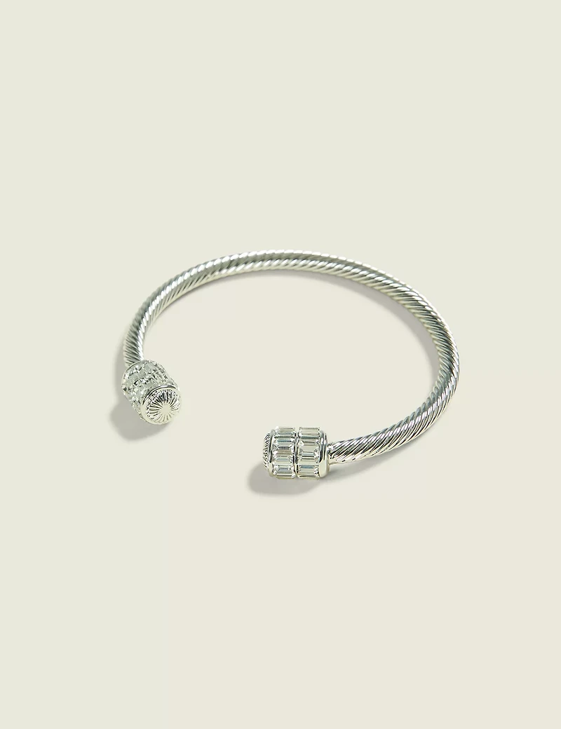 Silvertone Cable Bracelet