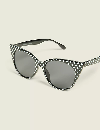 Black Polkadot Sunglasses