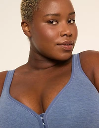 Cotton Lightly Lined Front-Close No-Wire Bra