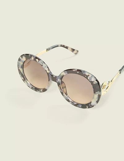 Tortoiseshell Circle Sunglasses