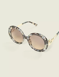 Tortoiseshell Circle Sunglasses