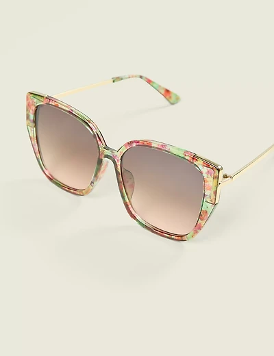Floral Cateye Sunglasses