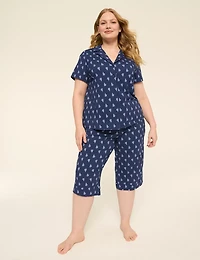 Comfy Cotton Notch-Neck Top & Crop Pant PJ Set