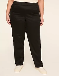 Pull-On Sateen Chino Ankle Pant