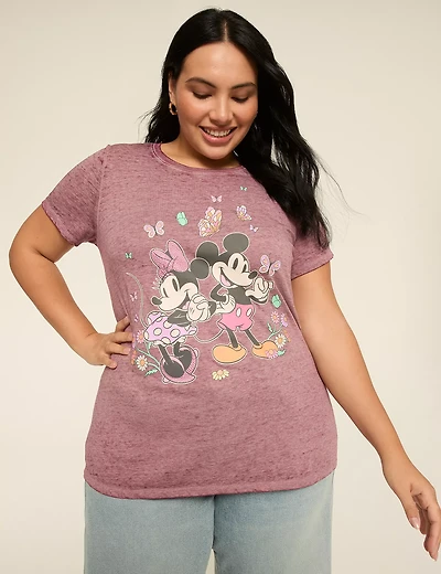Mickey & Minnie Butterflies Graphic Tee