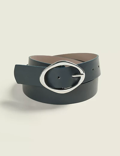 Reversible Oval Buckle Belt