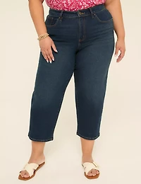 No-Gap Curvy Fit Mid-Rise Straight Crop Jean