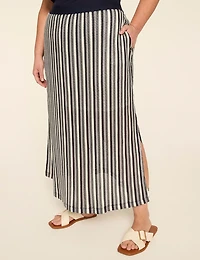 Side-Slit Crochet Maxi Skirt