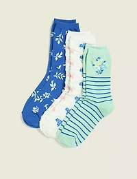 3-Pack Crew Socks - Floral