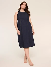 Crew-Neck Midi Dress