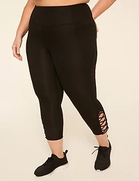 LIVI Soft High-Rise Macrame-Detail Capri