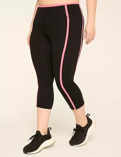 LIVI Soft Hi-Rise Colorblock Capri Legging