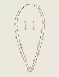Long Double Strand Station Necklace
