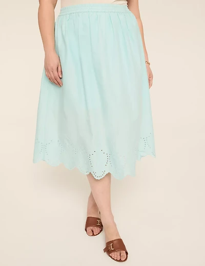 Eyelet Maxi Skirt