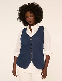Tailored Button-Front Vest
