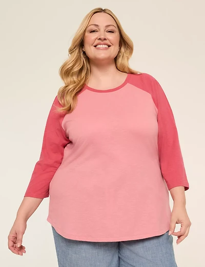 3/4 Puff Sleeve Baseball Tee