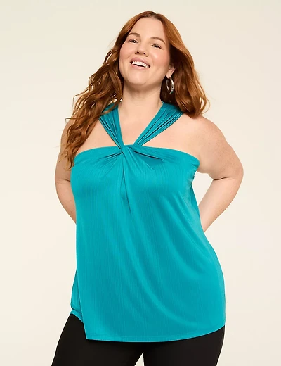 Twist-Neck Fashion Tank Top