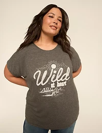 Short-Sleeve Wild At Heart Graphic Tee
