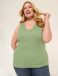 Deep V-Neck Layering Rib Tank